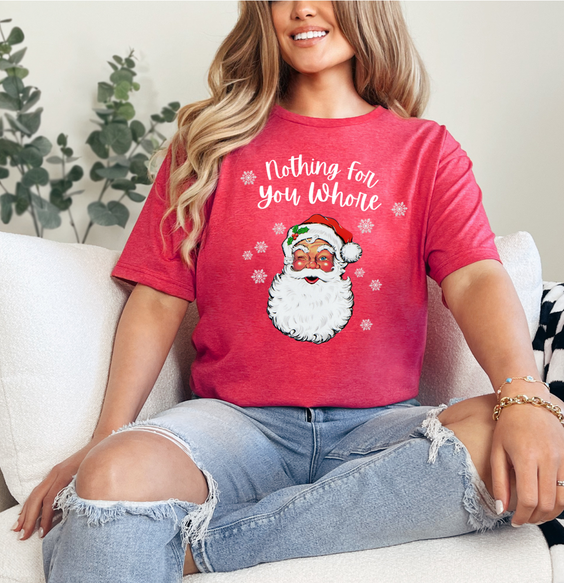 "Nothing for You" Santa Unisex Soft Style T-Shirt - Vinyl Graphic