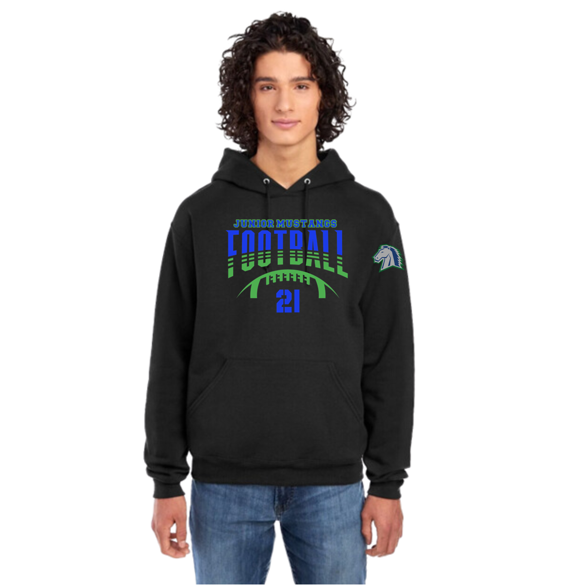 Mustang Football Design 2 - Unisex Fleece Hoodie