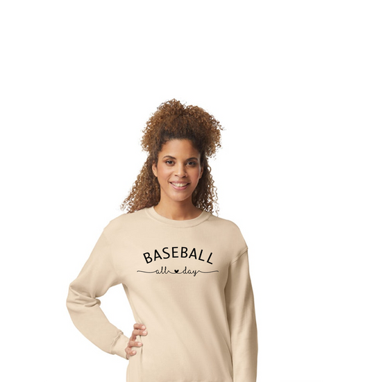 Unisex Crewneck Sweatshirt - Baseball All Day