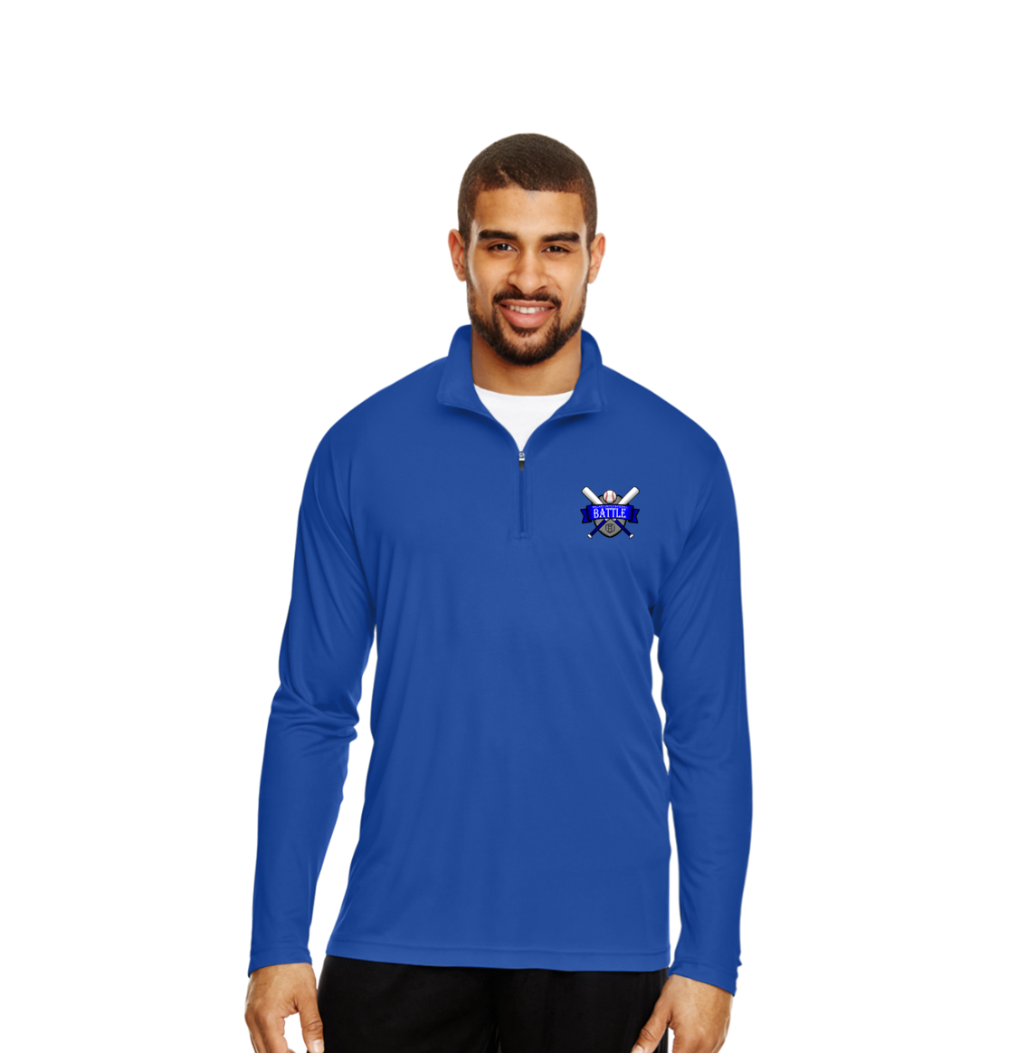 Men's Quarter Zip with Logo