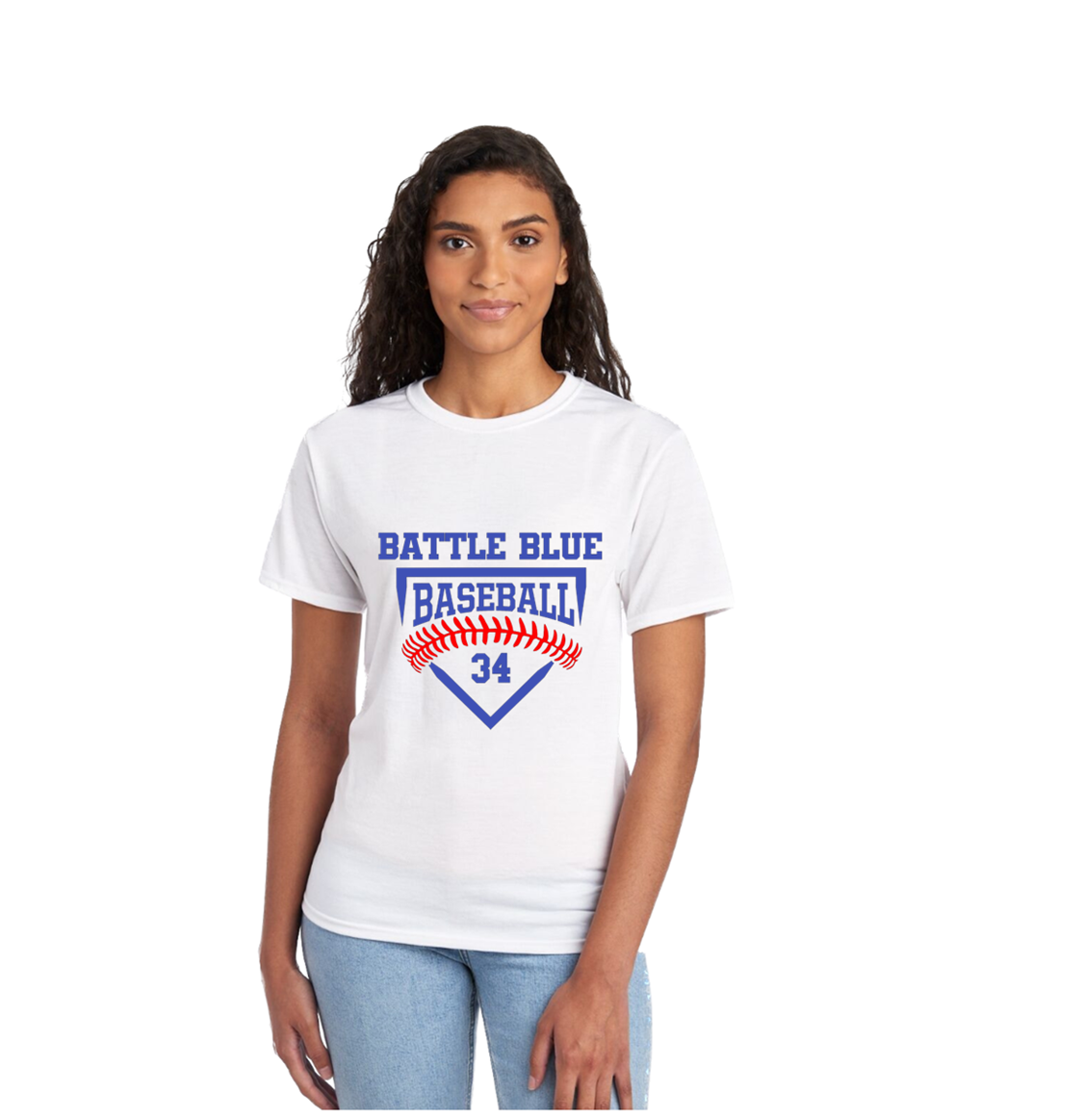 Baseball Diamond w/ Number - Sublimation on soft polyester