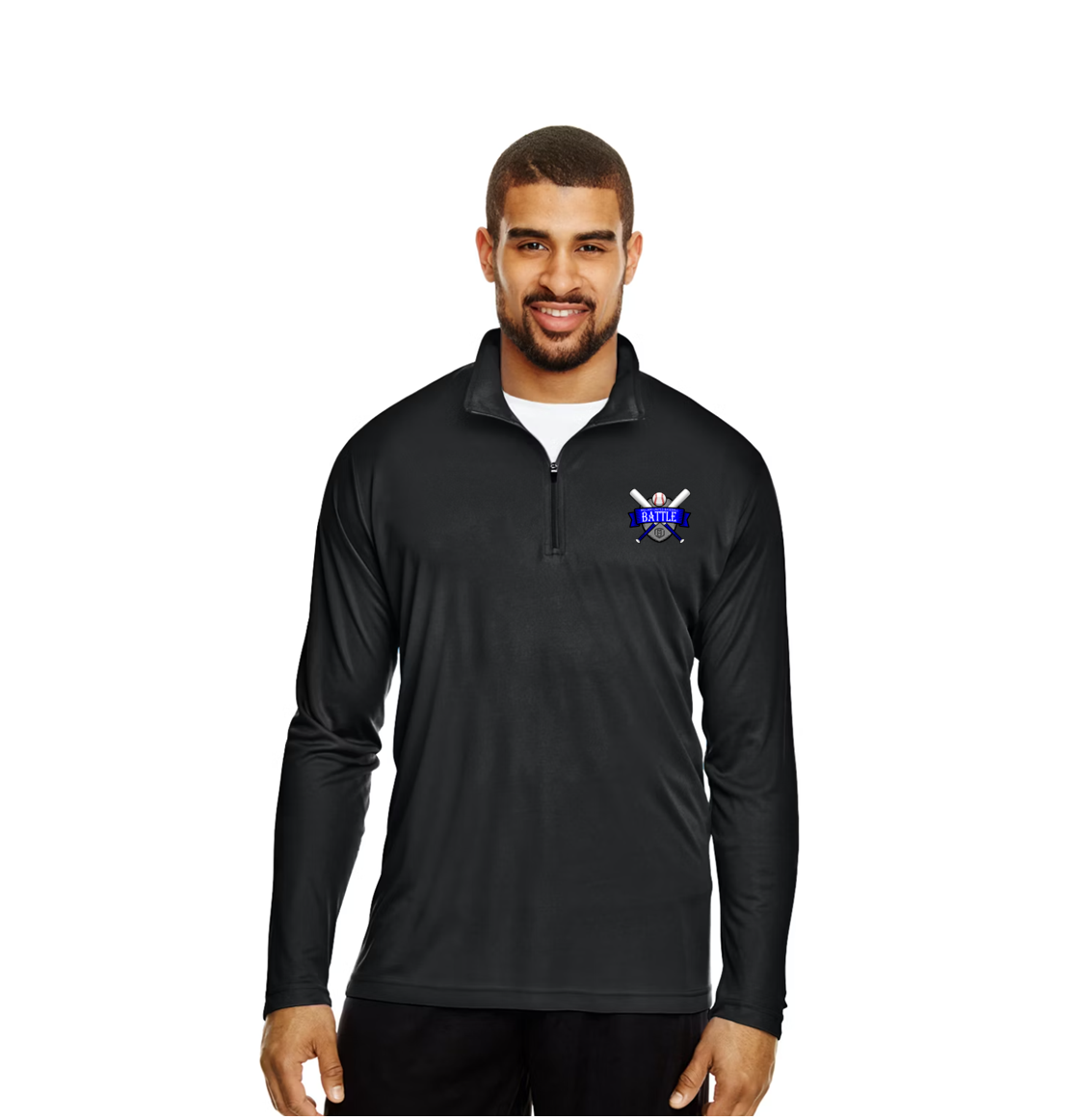 Men's Quarter Zip with Logo