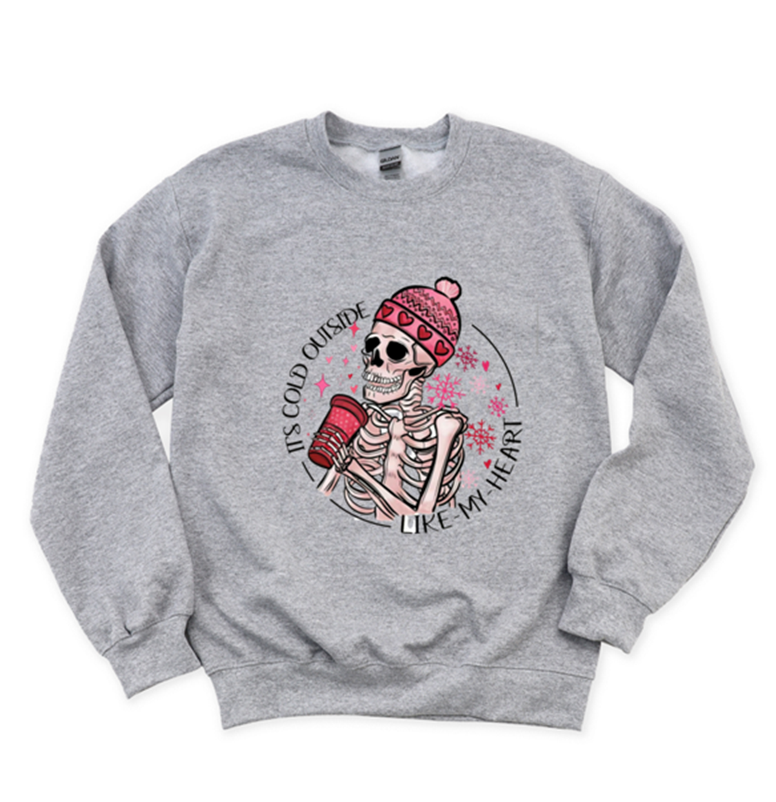 "Cold Inside Like My Heart" Unisex Crewneck Sweatshirt - Vinyl Graphic