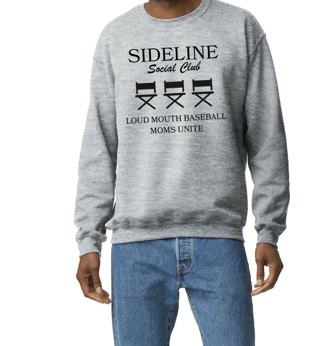 Crewneck Sweatshirt - Sideline Social Club Baseball Moms